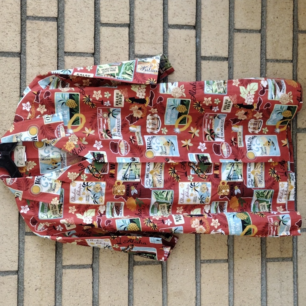 E&K Hawaiian Aloha Camp Shirt, Sz. Xl.